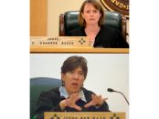 New Mexico 2nd Judicial District Judges Shannon Bacon (top) and Nan Nash (bottom)