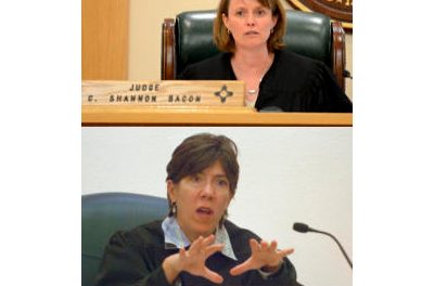 New Mexico 2nd Judicial District Judges Shannon Bacon (top) and Nan Nash (bottom)